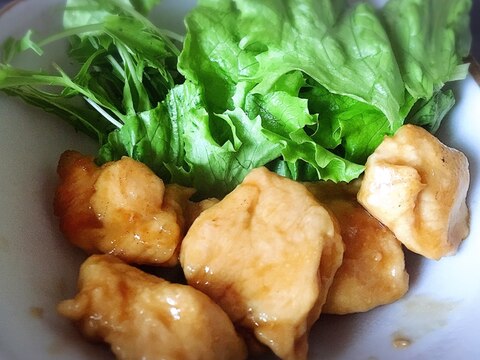 鶏胸肉で!めんつゆマヨ照り焼き♡